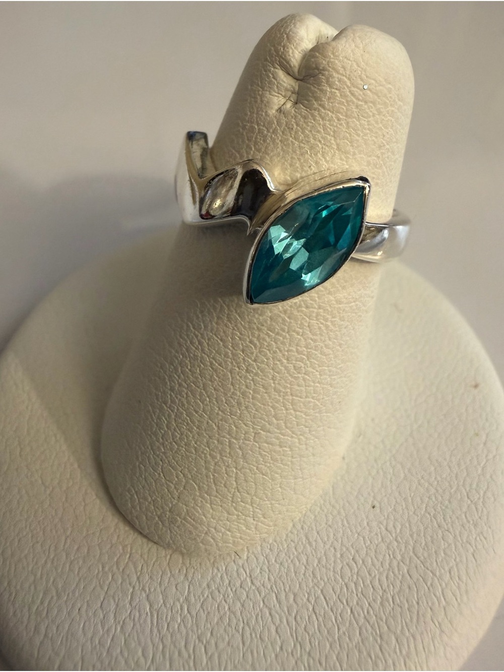 Topaz Sterling Ring with Marquise cut